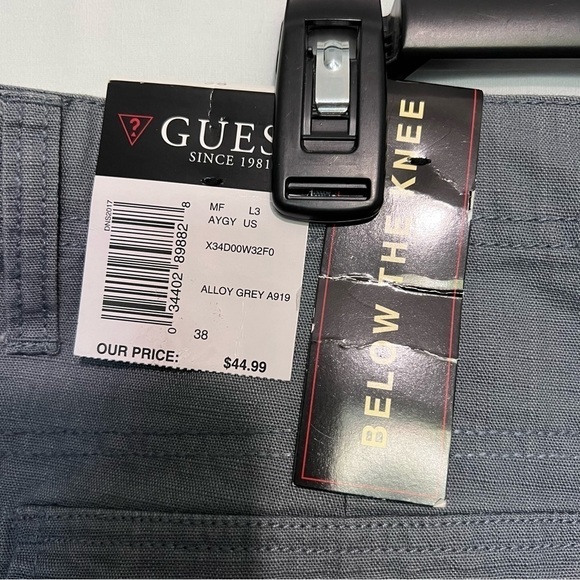 Guess cotton cargo shorts gray 38 nwt - Picture 8 of 12